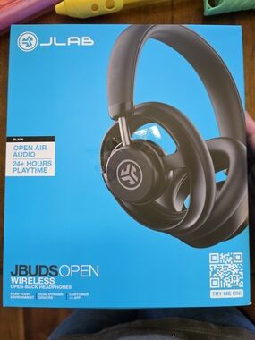 JLab JBuds Open Wireless On-Ear Headphones — Black
